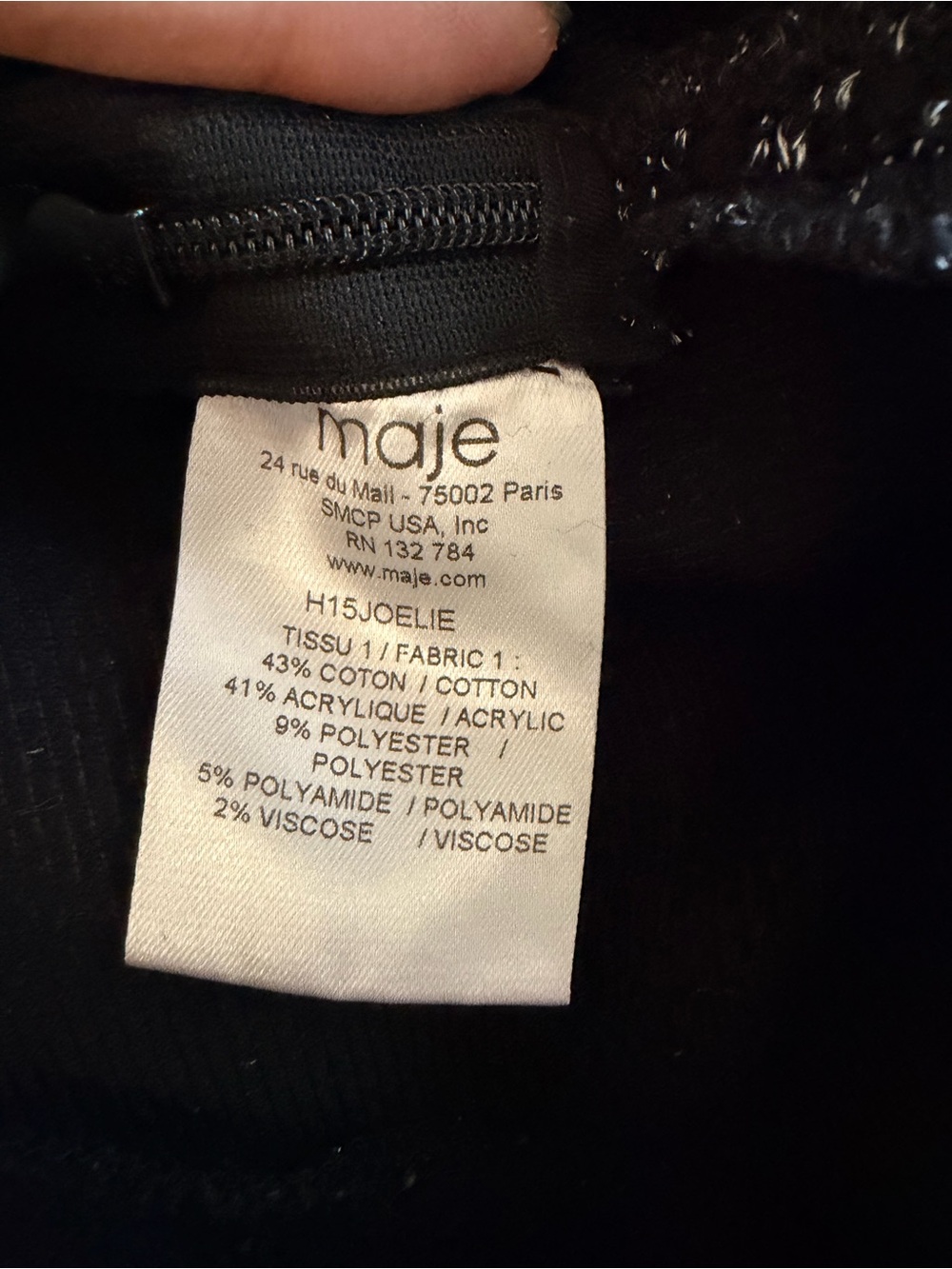 Maje Black Tweed Mini Skirt - Picture 4 of 7